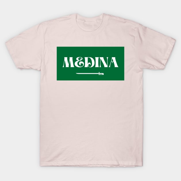 Medina City in Saudi Arabian Flag T-Shirt by aybe7elf